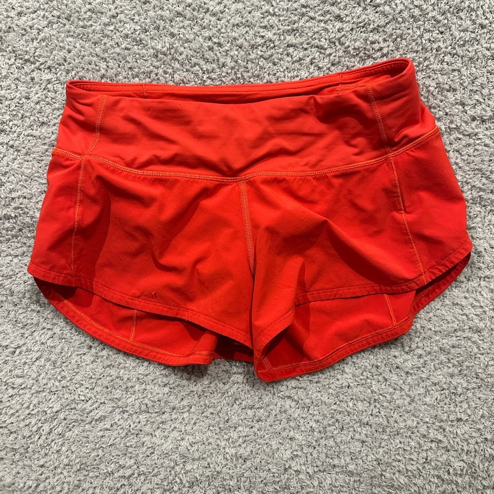 Women's Red Athletic Shorts